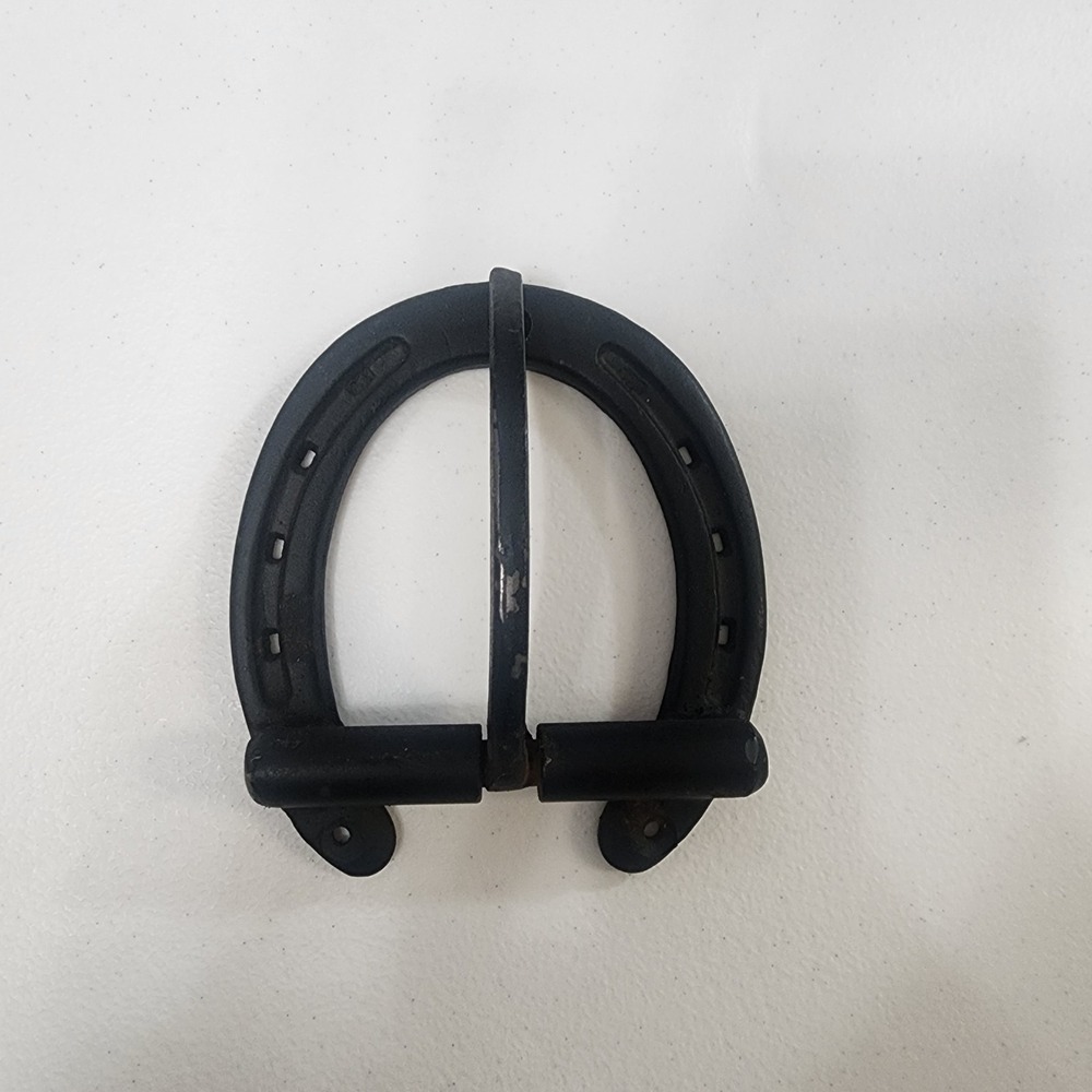 Cast Iron Horseshoe Door Knocker Vintage Black